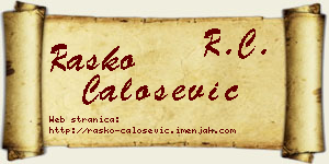 Raško Čalošević vizit kartica